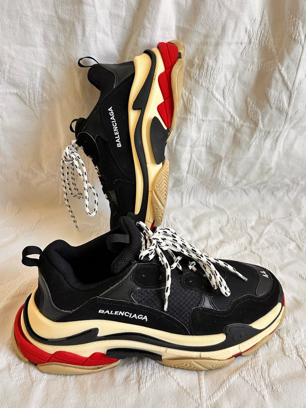 Balenciaga Triple S Made in Italy Black/Red OG Sneakers Size 44 (US 11)